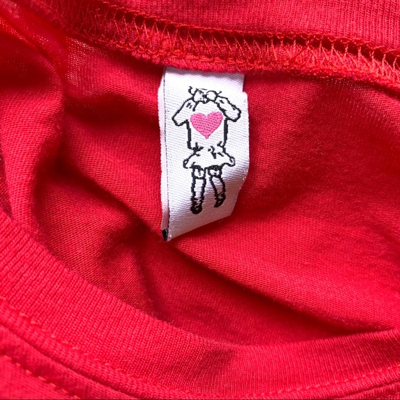 URBAN OUTFITTERS Retro tee Medium Red Pink Black Striped T-shirt 70s style - Picture 6 of 10